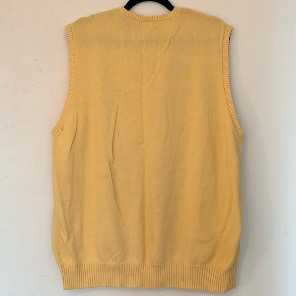 Vintage Izod Men’s Yellow Sweater Vest, Size L - Picture 2 of 6